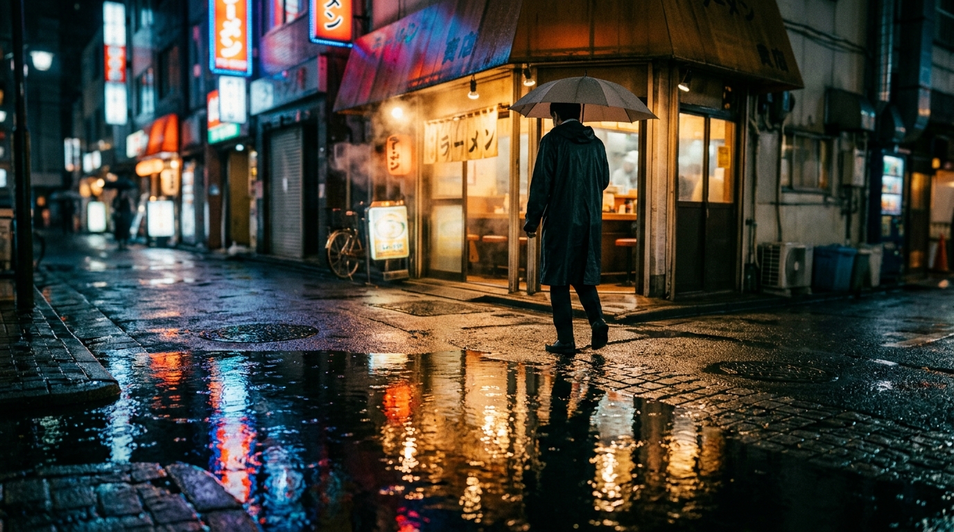 Rain, Neon, and Reflections
